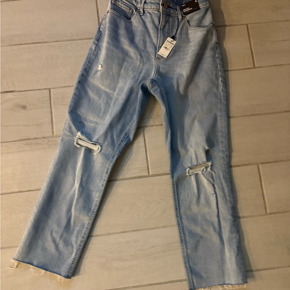 Curvy Super High Rise Mom Jeans Light Blue Denim